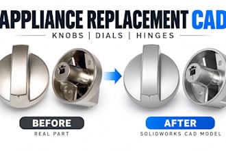 design appliance knobs, control dials and plastic hinges in solidworks