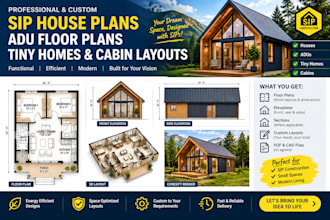 design sip house plans, adu floor plans, tiny homes, and cabin layouts