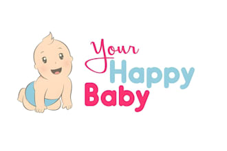 create child care, baby shop, day care, school and kids logo