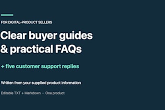 write your digital product buyer guide and faq