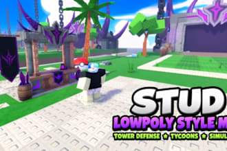 create low poly roblox maps terrain cities lobbies and environment for your game