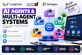 build ai agents and multi agent systems using langchain crewai autogen