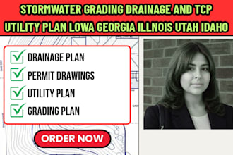stormwater grading drainage and tcp utility plan lowa georgia illnois utah idaho