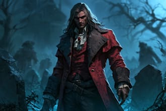 draw horror character design illustration