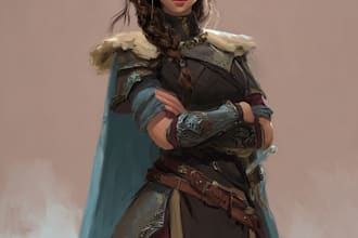 design an epic fantasy hero or villain illustration