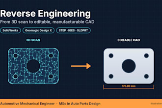 do reverse engineering 3d scan to cad in solidworks and geomagic