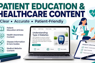 write patient education and healthcare website content
