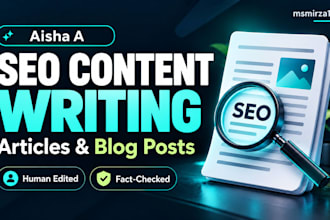 do research backed writing, SEO content, and literature search
