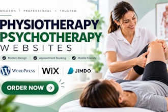 build wordpress or wix physiotherapy or psychotherapy website with booking