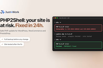 patch php2shell and safely update PHP on your wordpress or prestashop site