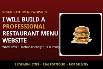 build a professional restaurant menu website on wordpress