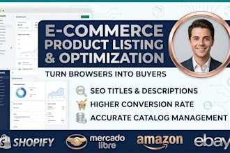 be your e commerce store manager and optimize product listings