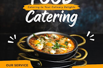 design modern food menu, restaurant menu and catering flyer