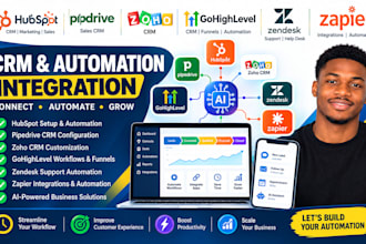 hubspot pipedrive zoho gohighlevel zendesk zapier ai automation integration