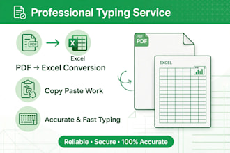 do fast data entry, typing, copy paste, and excel work