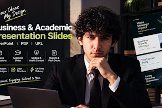 make lucrative pptx slides and pdfs for business or academic presentations