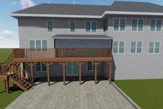 design deck, plans with architectural, and structural drawing set,