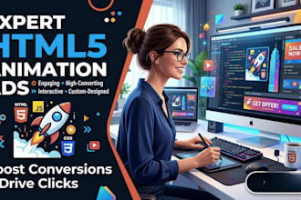 design premium animated HTML5 banner ads