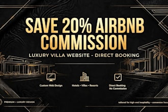 design luxury private villa hotel website for direct bookings
