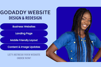 redesign your godaddy website with a modern mobile friendly design