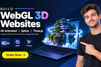 create 3d interactive webgl 3d animated website threejs gsap