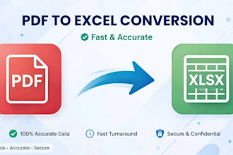 convert PDF to excel, image to excel and clean the spreadsheet