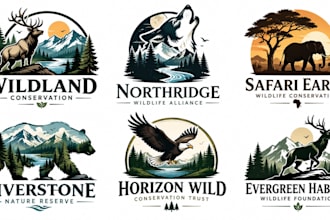 design a professional, wild animals, nature, forest, conservation wildlife logo
