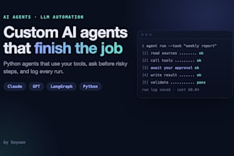 build a custom ai agent or llm workflow automation in python