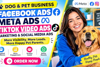 dog facebook ads pet ugc meta ads tiktok video ads marketing social media ads