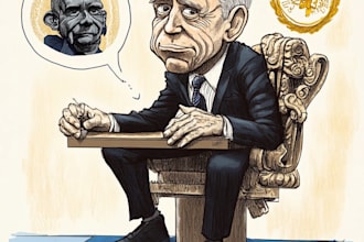 draw satirical cartoons about politics and society