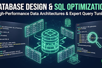 design, optimize, and fix sql databases and queries