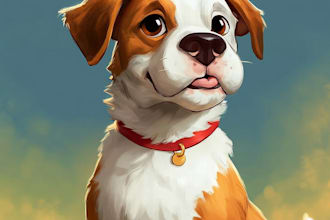 paint a custom pet portrait in water color