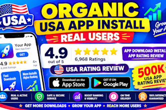 do USA ios android app download, mobile app promotion install, app rating review