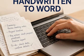 retype english handwritten notes image PDF to word typing