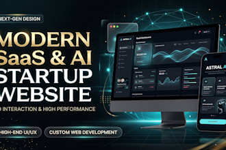 design a modern saas or ai startup website in framer