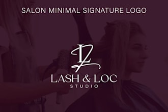 design a minimalist font lettering signature logo