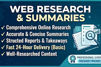 do web research and research report