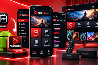 do iptv android app rebrand, iptv app, iptv website, customize iptv app