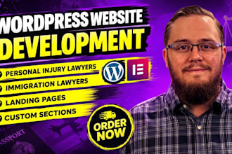design a wordpress website for personal injury and immigration lawyers