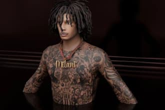 create realistic fivem peds, custom tattoos, chains, and clothing