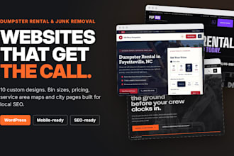 design a professional dumpster rental or junk removal website