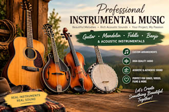 record professional guitar, mandolin, fiddle, banjo and acoustic instrumentals