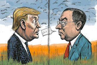 draw cartoon portraits of politicians with satire