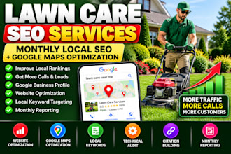 provide monthly SEO services for lawn care businesses
