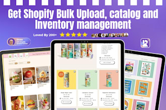 do shopify bulk product upload, catalog management and data entry