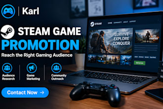 promote steam game with targeted game marketing