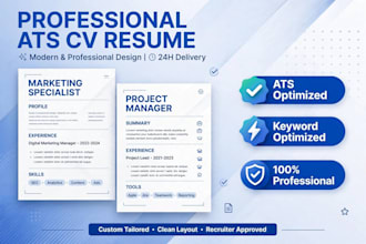 make ats CV resume and capcut video CV