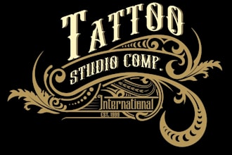 do fantastic high quality tattoo studio logo with express delivery