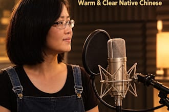 record a warm native mandarin chinese voice over for your video