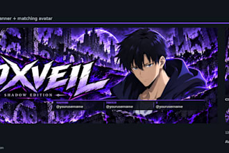design a custom anime banner for youtube or x twitter